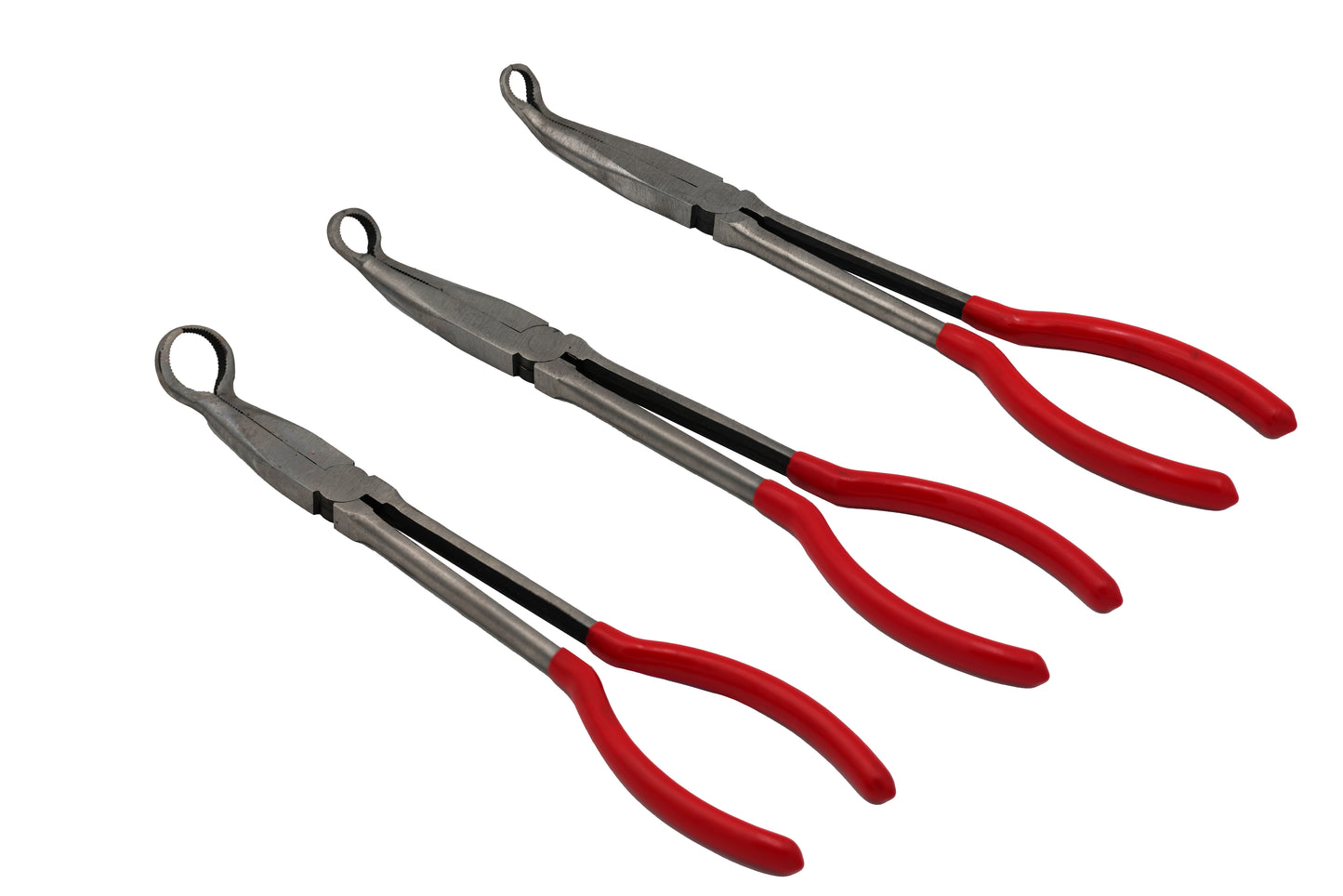 3pc Ring Nose Pliers Set 11" Long Reach 2.5" Jaw Precision Grip Tools