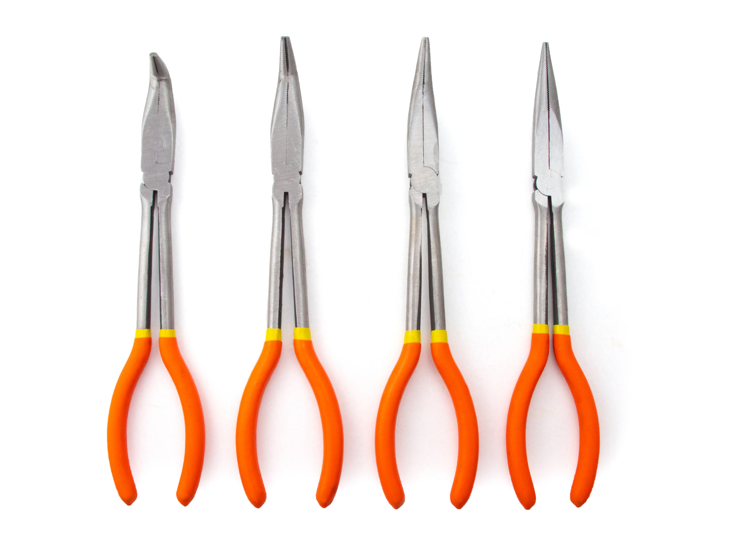 4pc Long Reach Plier 11" inch Mechanics Electricians Craft & Hobby Tool Set