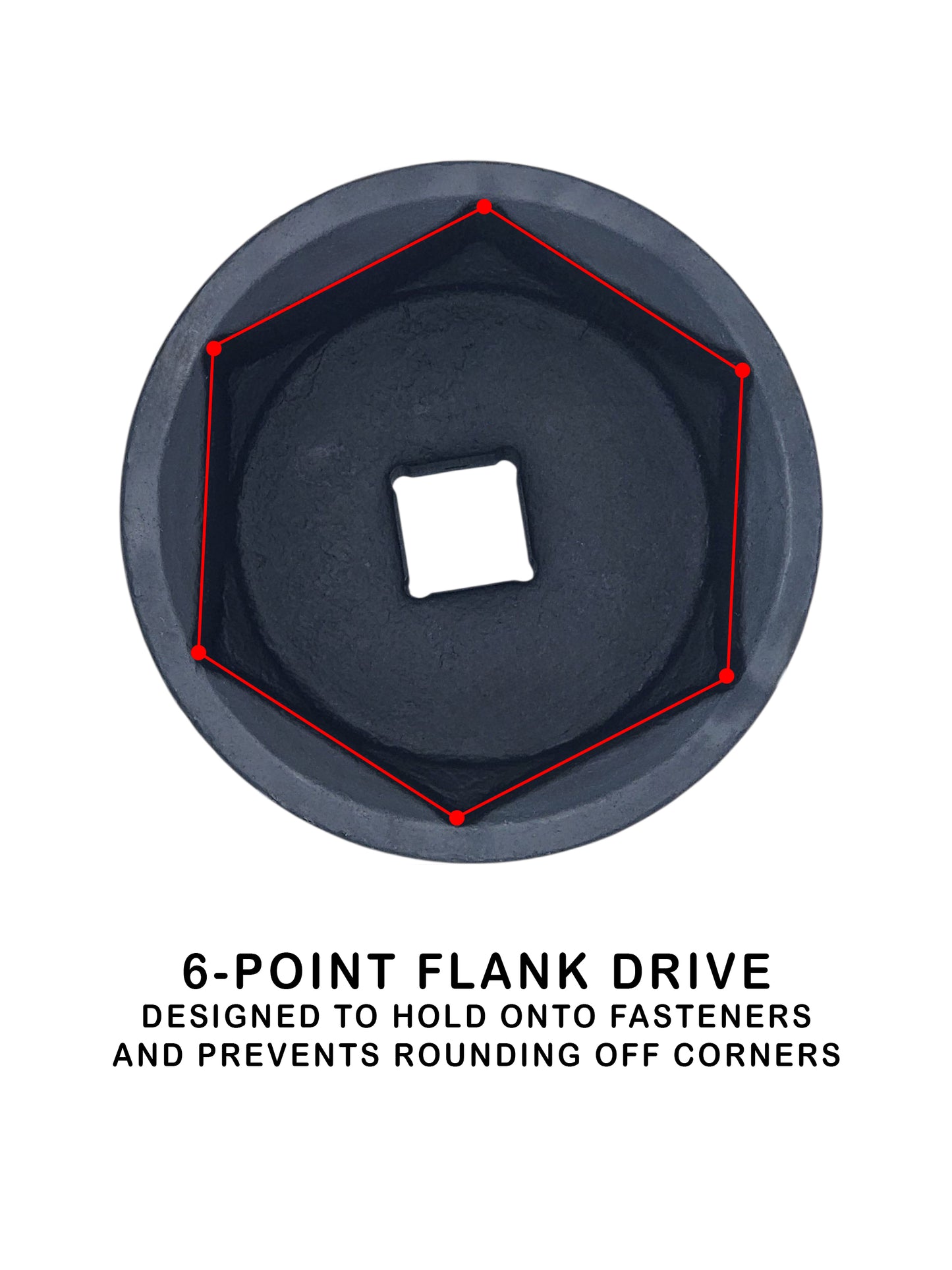 6‑Piece 1" Drive Jumbo SAE Deep Impact Socket Set (3‑1/4" to 4")